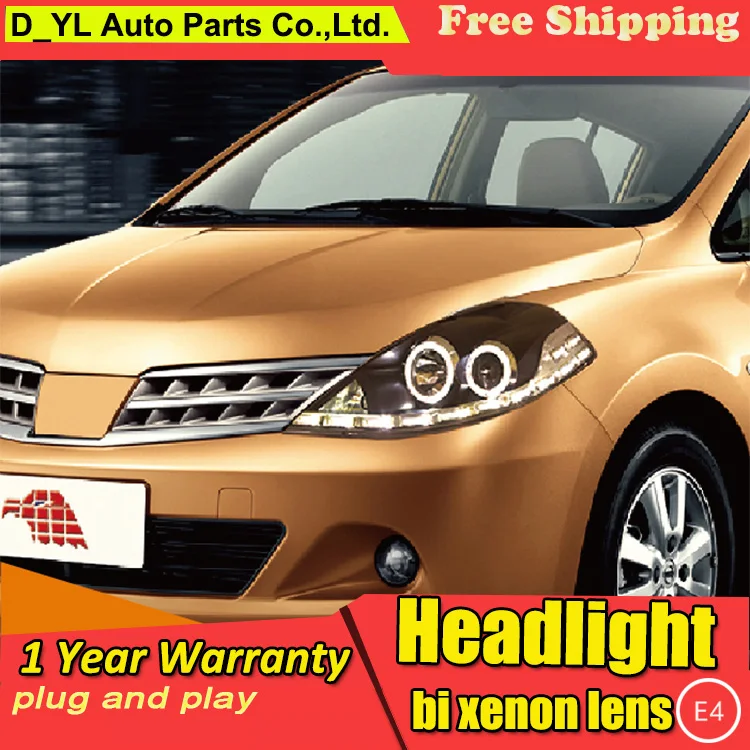 Стайлинг автомобиля для Nissan Tiida фары 2008-2010 светодиодные передняя лампа