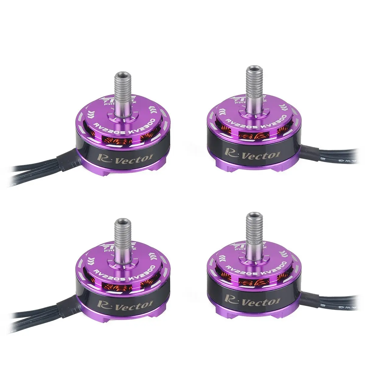 Бесщеточный двигатель 2205 2300KV/2500KV Purple/Red FIRE PHONENIX 4 шт. Motor для FPV QAV250 RC Drone Quadcopter