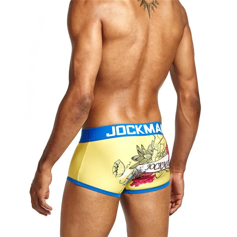 Бренд jockmail напечатаны череп боксеры трусы calcinha привлекательное нижнее белье для геев мужские трусы-боксеры marca cueca мужские трусы шорты