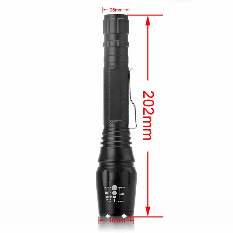 Светодио дный фонарик XM L T6 светодио Torch 1200 люмен Масштабируемые 18650 велосипед
