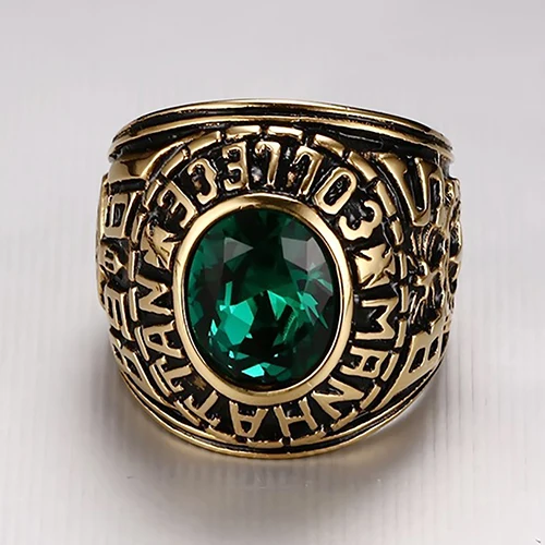 НОВЫЕ ПОСТУПЛЕНИЯ Человек Chic Искусственный Камень Сша Письмо Резные Titanium Стали