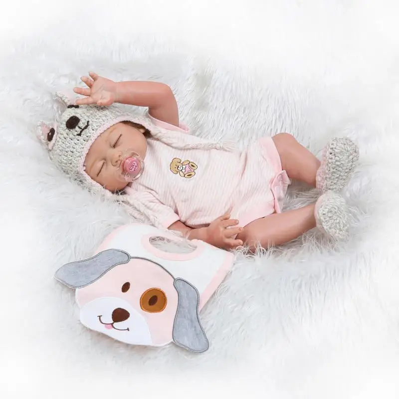 NPK 50 см реалистичные куклы Reborn Babies полностью силиконовые ручной работы Bebes для
