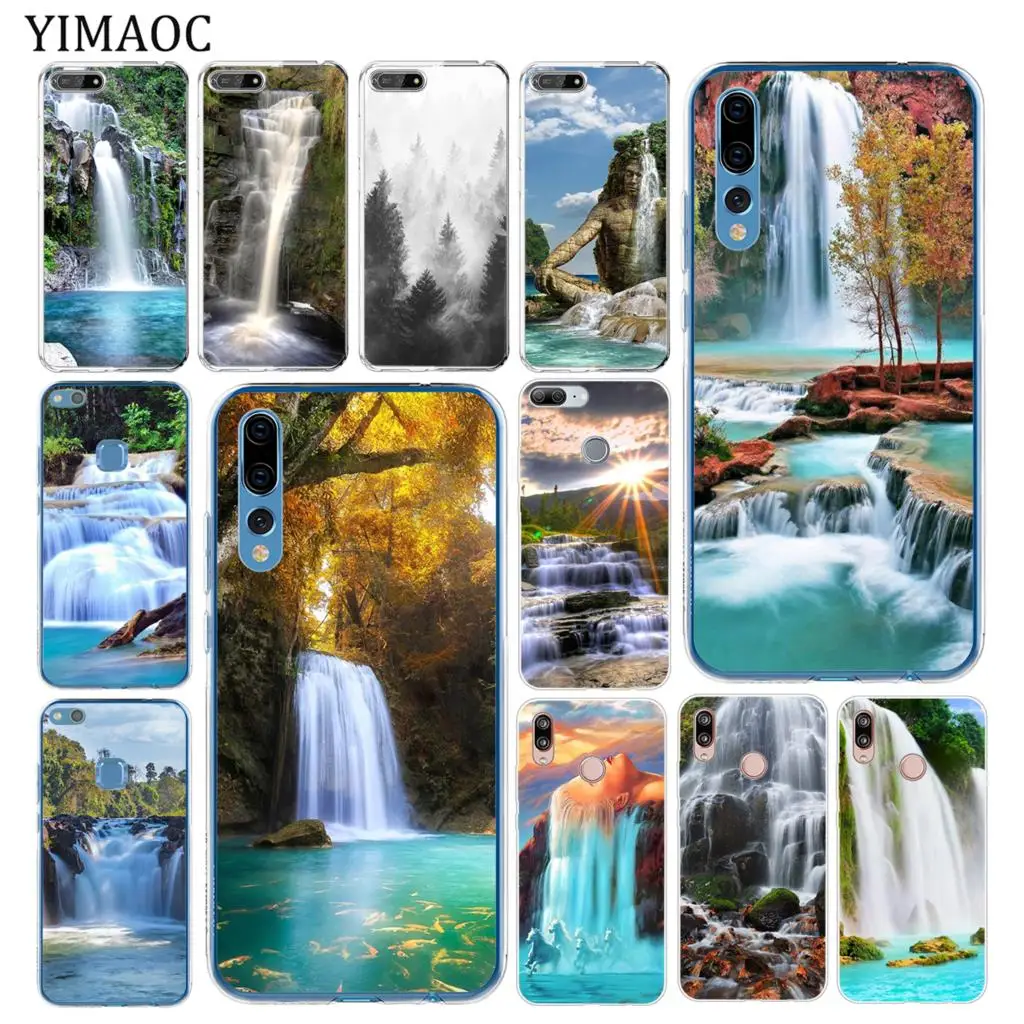 Мягкий силиконовый чехол для телефона YIMAOC Waterfall Natural scenery Huawei Mate 30 20 Pro 10 Lite Nova 5I 4 3i 3