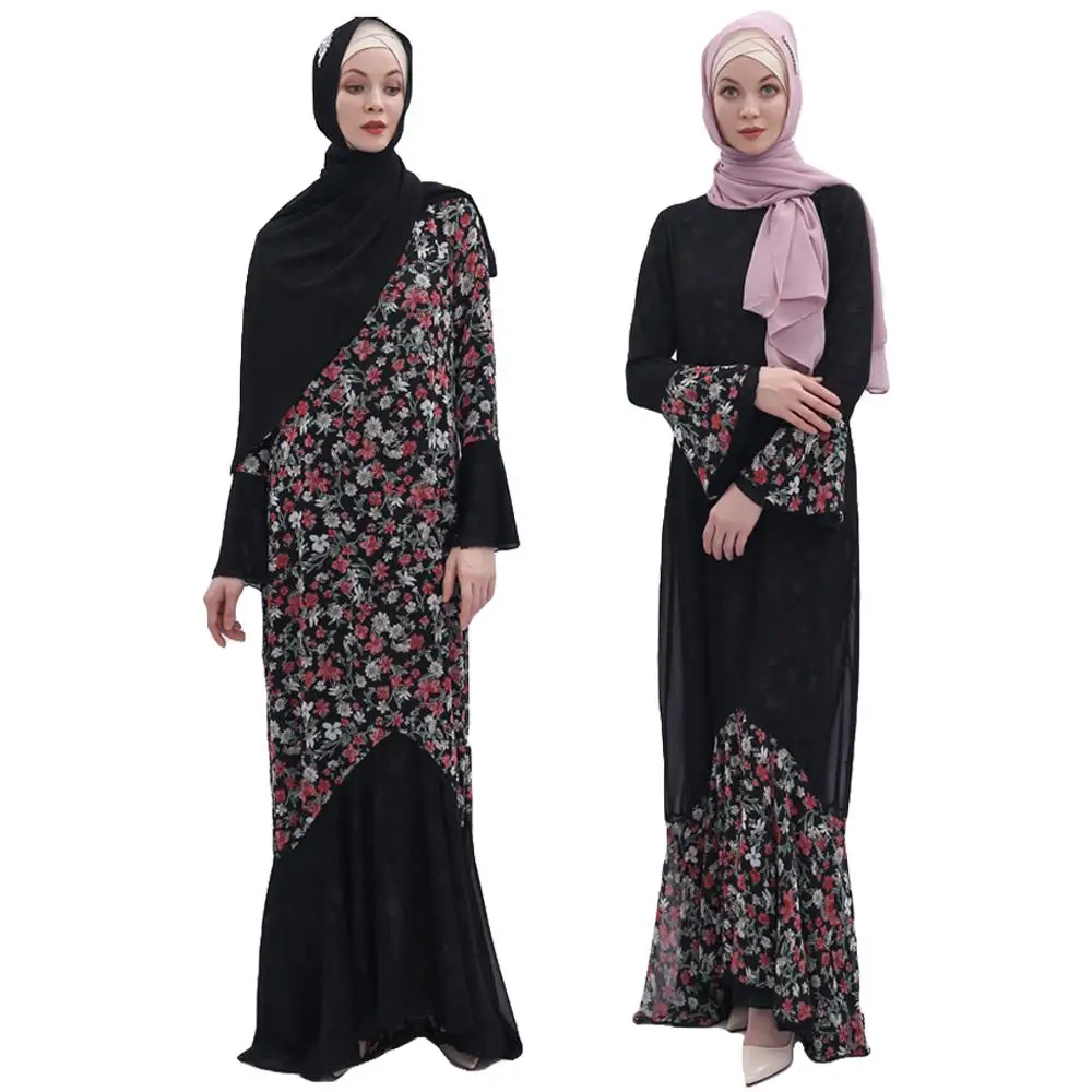 Женское двустороннее мусульманское длинное платье Дубай Abaya двусторонняя