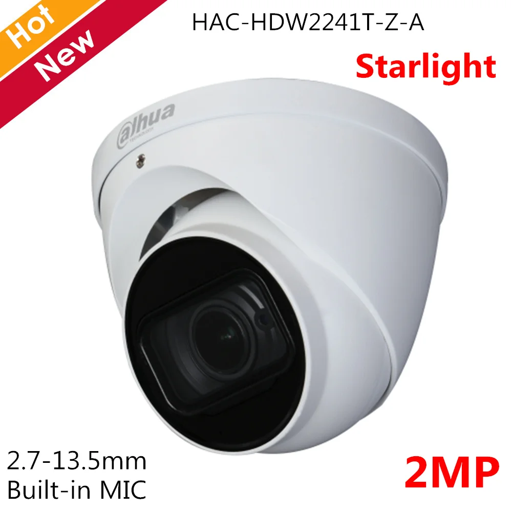 Новая Dahua 2MP камера с подсветкой HAC-HDW2241T-Z-A камера HDCVI Поддержка Встроенный микрофон и 2,7-13,5 мм для объектива, настраиваемый камеры безопасности