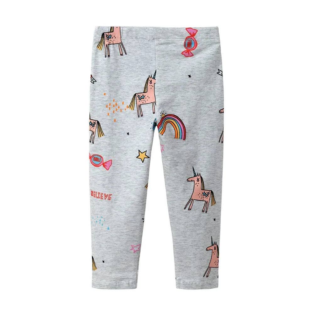 New Fall Autumn Spring baby girls Printing cartoon Leggings Quality Cotton rainbow Unicorn Pants 2-7year Clothes Clothing