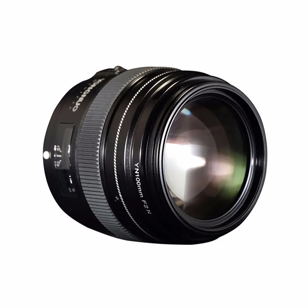 Объектив Yongnuo 100 мм F2 F2N с большой диафрагмой AF/MF Средний телеобъектив Prime Lente YN100mm