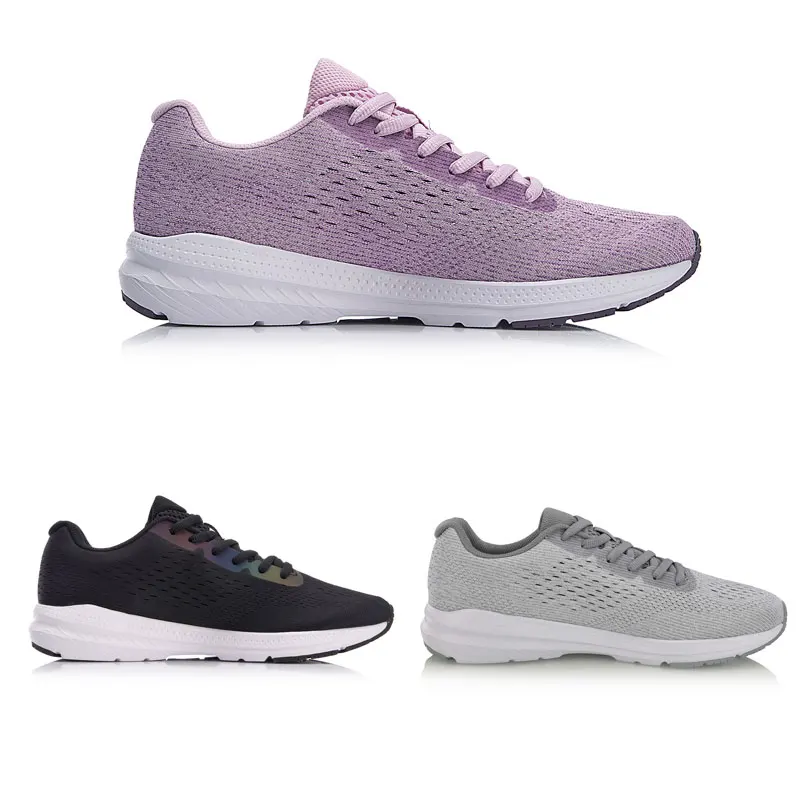 Li-Ning Для женщин реактор покрытый кожухом удобные кроссовки для бега светильник носимых подкладка удобная обувь; нескользящая подошва; защита от Спортивная обувь Кроссовки ARHN056 XYP750