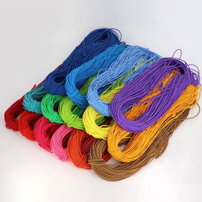 Цветная Высококачественная эластичная лента 2 5 мм круглая строка для шитья