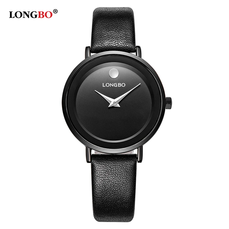 Reloj Mujer LONGBO простые женские часы модные кварцевые водонепроницаемый кожаный