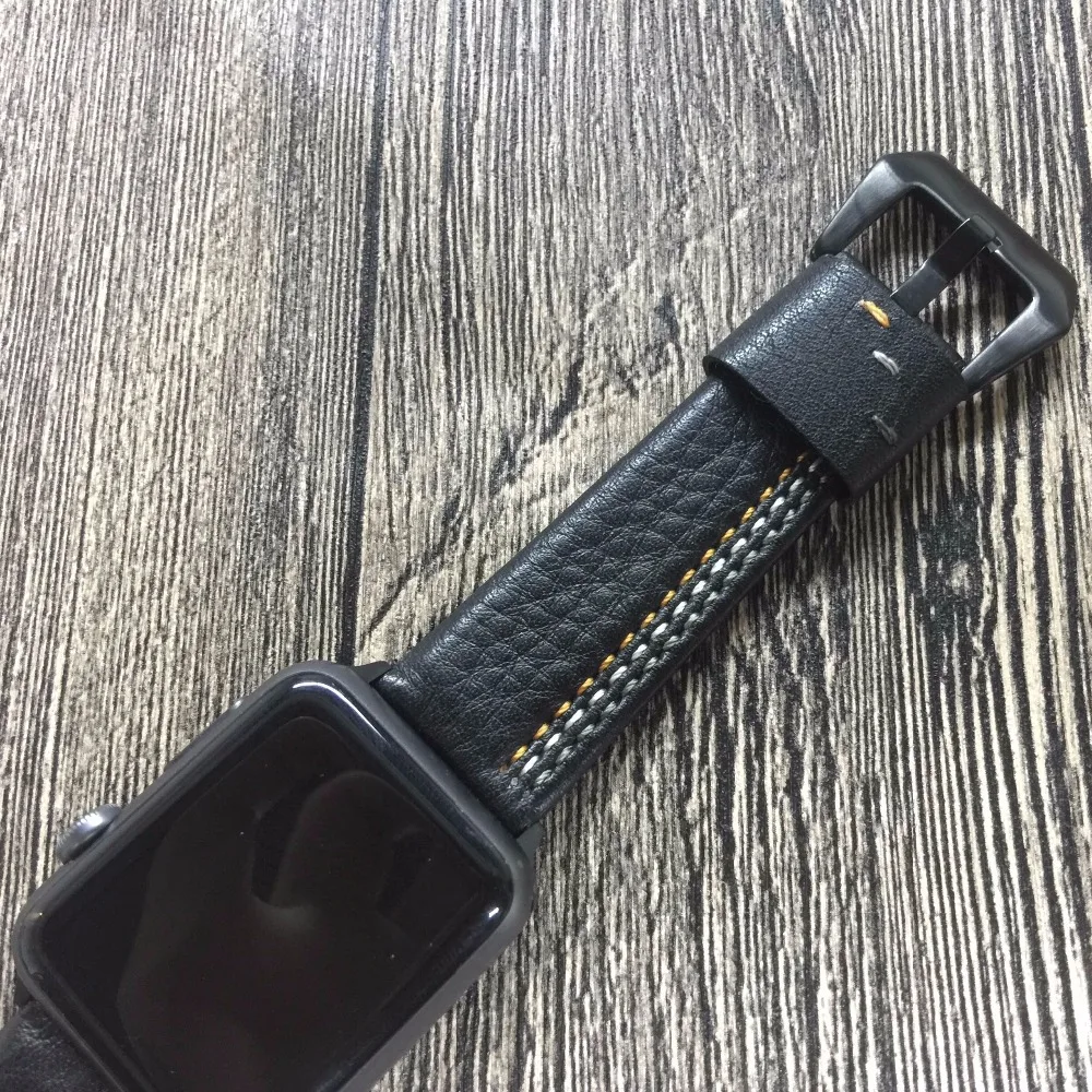 38 42 мм часы ремешок для Apple Watch ремни Смарт браслет серии 1 2 3 iWatch натуральная кожа