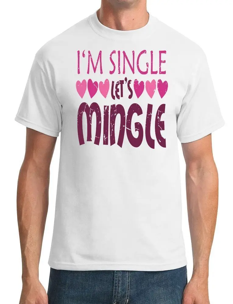Im One Lets Mingle сердце-Смешные-мужские футболки 2019 Мода t Распродажа дешевых футболок
