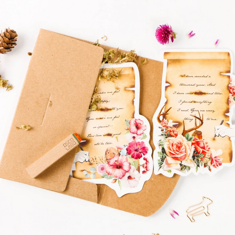 4 упаковки/партия новая короткая песня в форме облака коробке Набор открыток