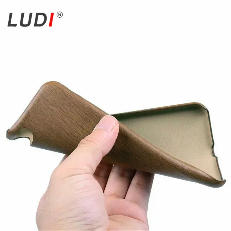 Роскошный чехол LUDI из ТПУ с деревянным рисунком для iphone XR/XS/X/8/7/6splus/8plus/5/5S/SE мягкие