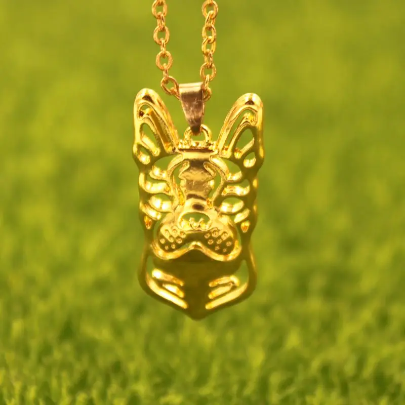 Милое ожерелье Бостонский терьер собака животное подвеска Позолоченная