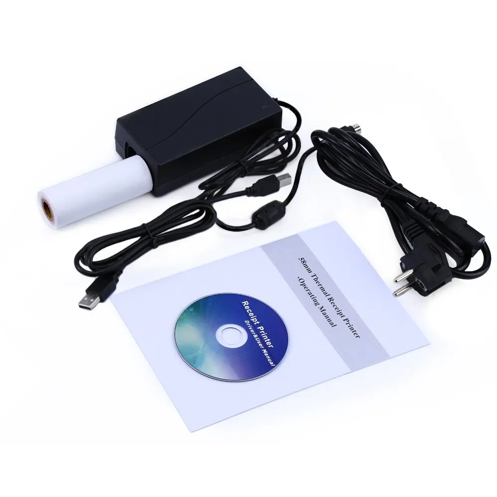 Original ZJ - 5890t 58mm thermal receipt printer USB supermarket EU USA | Красота и здоровье