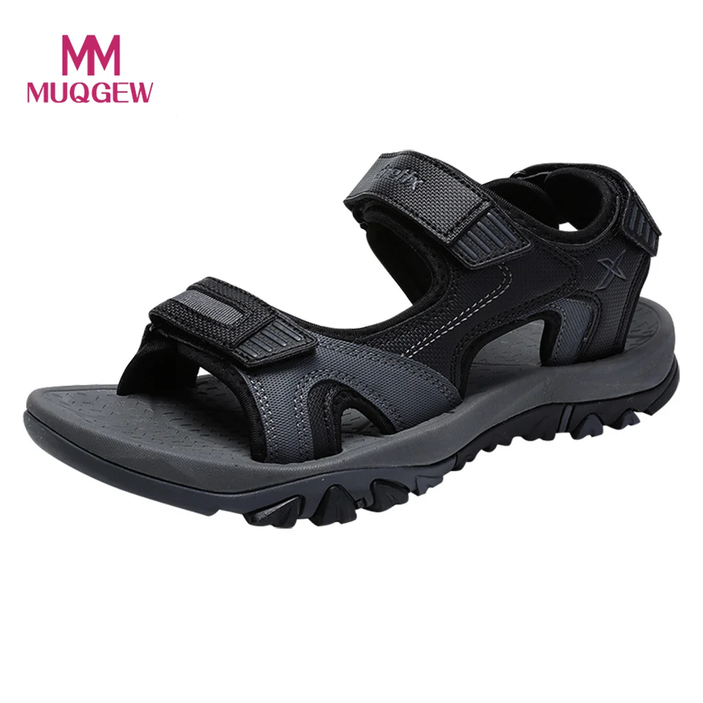 Мужские сандалии Летняя уличная пляжная обувь Трекинг легкие кожаные с открытым