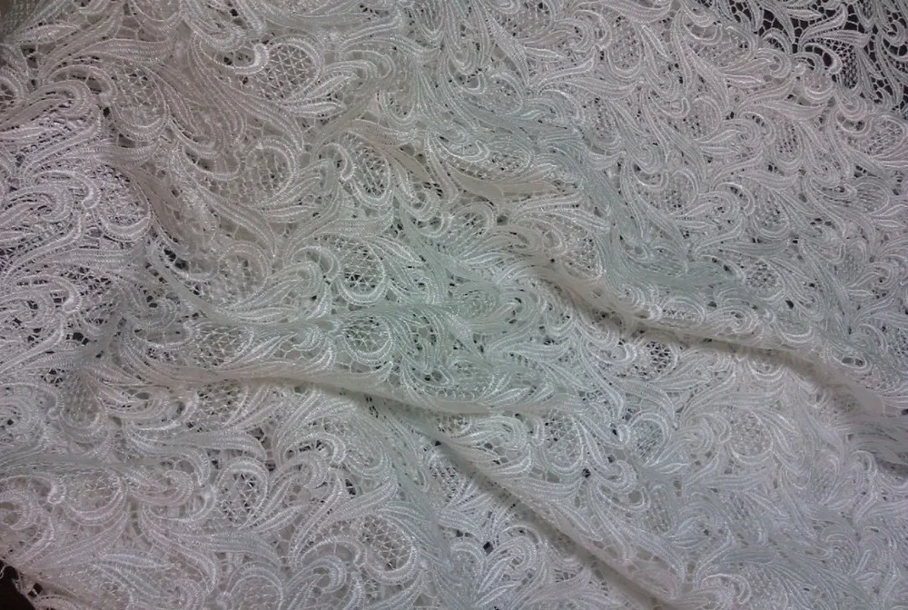 

130cm water soluble fashion embroidery lace fabric,night dress and formal dress perfect fabric,XERY13900