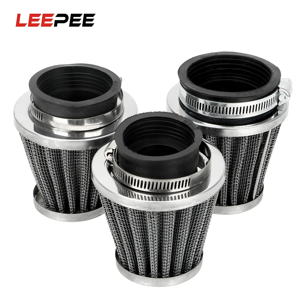 

LEEPEE Motorcycle Mushroom Head Air Filter Clamp On Air Filter Cleaner Universal 39/42/50/mm Caliber Size Motorcycle Accessories