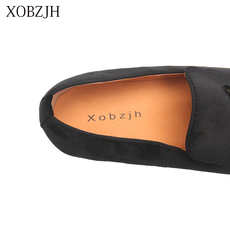 XOBZJH/высококачественные мужские повседневные туфли; Новинка года; туфли на плоской подошве; мужские свадебные вечерние туфли; Мужская Рабочая обувь; обувь больших размеров