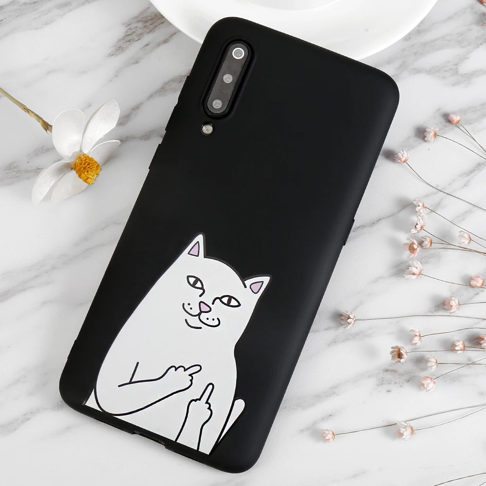 Чехол для телефона Xiaomi Redmi Note 6 5 Pro 7 6A 5A A7 Prime S2 GO с рисунком кота среднего пальца