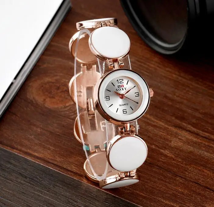 2018 розовое золото наручные часы Изысканный стиль женские кварцевые из