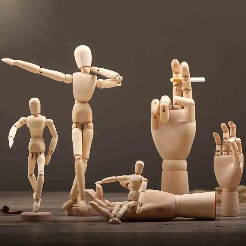 Скандинавский креативный деревянный персонаж ручная модель магазин одежды