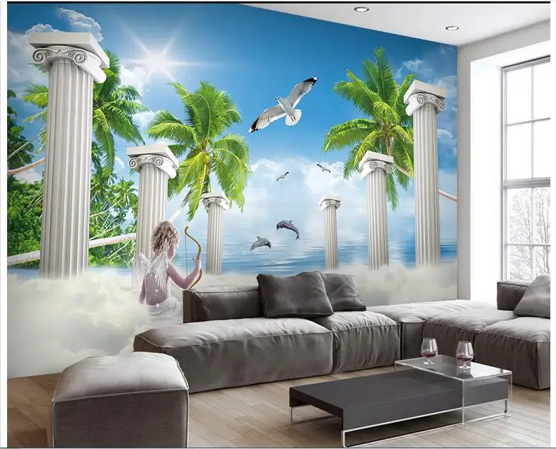 Индивидуальные 3d обои красивые средиземноморские пейзажи 3D стерео Европейский