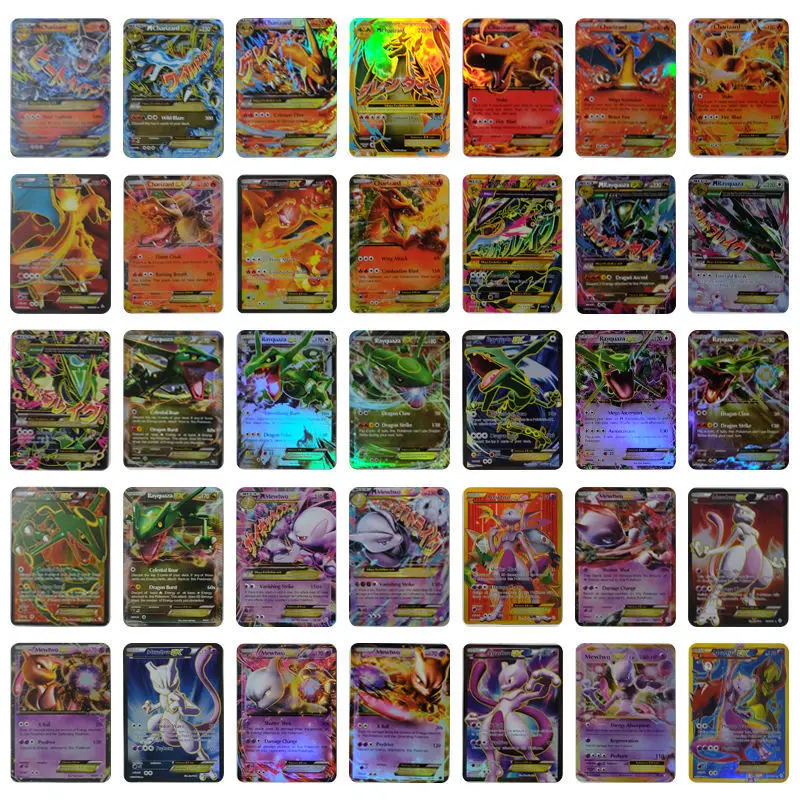 Unrepeat Ex Gx Мега блестящие карты игры битва карт торговые для детей Pokemones Коллекция