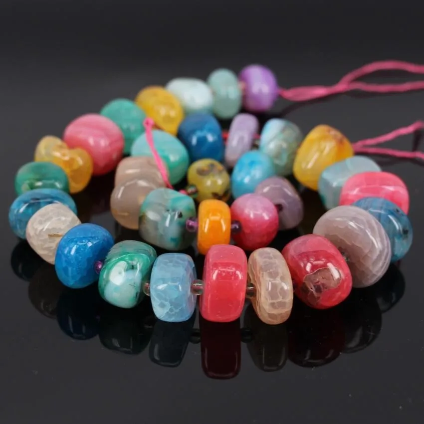 15," /strand Rainbow Dragon AG ATE Freeform Rondelle Beads, Mixtz натуральный Агат Граненый Самородок бусины «счеты» ювелирные изделия ожерелья