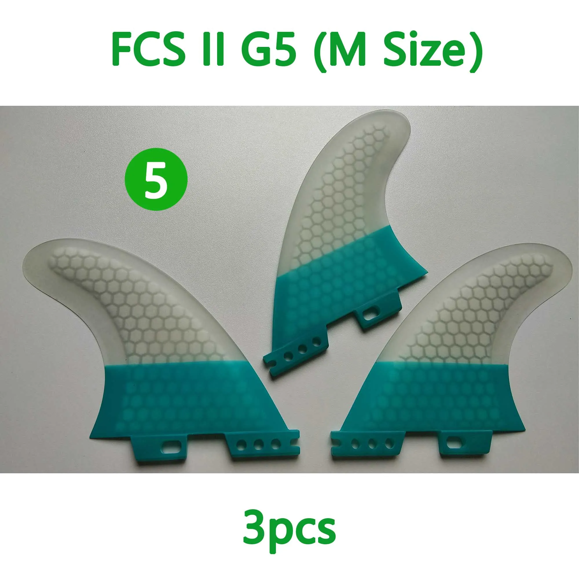 5 FCS2 G5 ласты для серфинга 3 шт. ласты для серфинга из стекловолокна сотовые ласты для серфинга - Color: 5