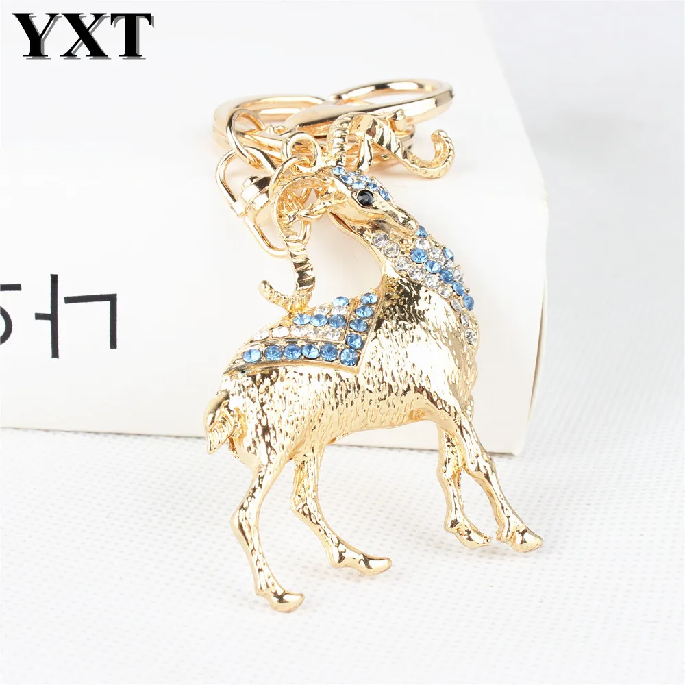 Китайский Зодиак Коза овца Прекрасный Кристалл Стразы Шарм кулон кошелек сумка