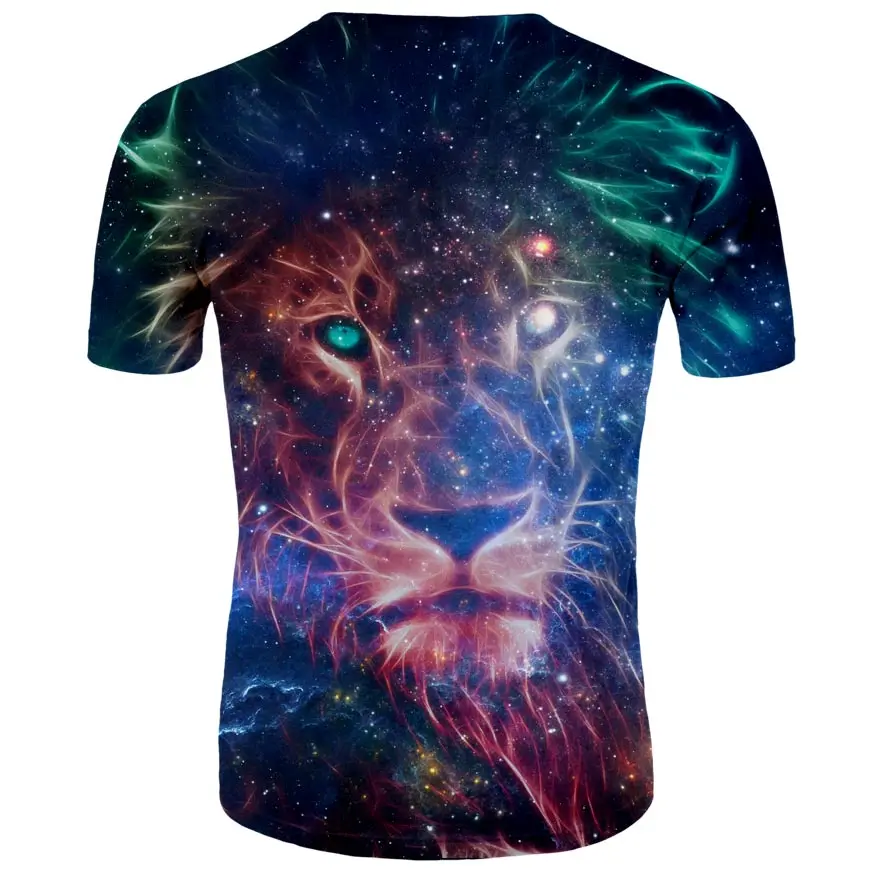 Мужская футболка с 3d принтом льва дизайнерская Стильная летняя брендовые топы