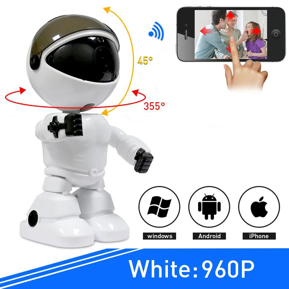 960P HD мини WIFI IP умный робот камера Двусторонняя запись голоса сигнализация ночное