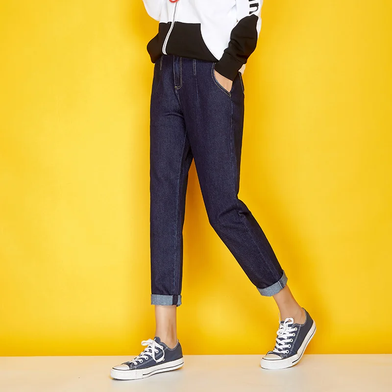 Женские джинсы-шаровары LEIJIJEANS классические свободные джинсы полной длины со