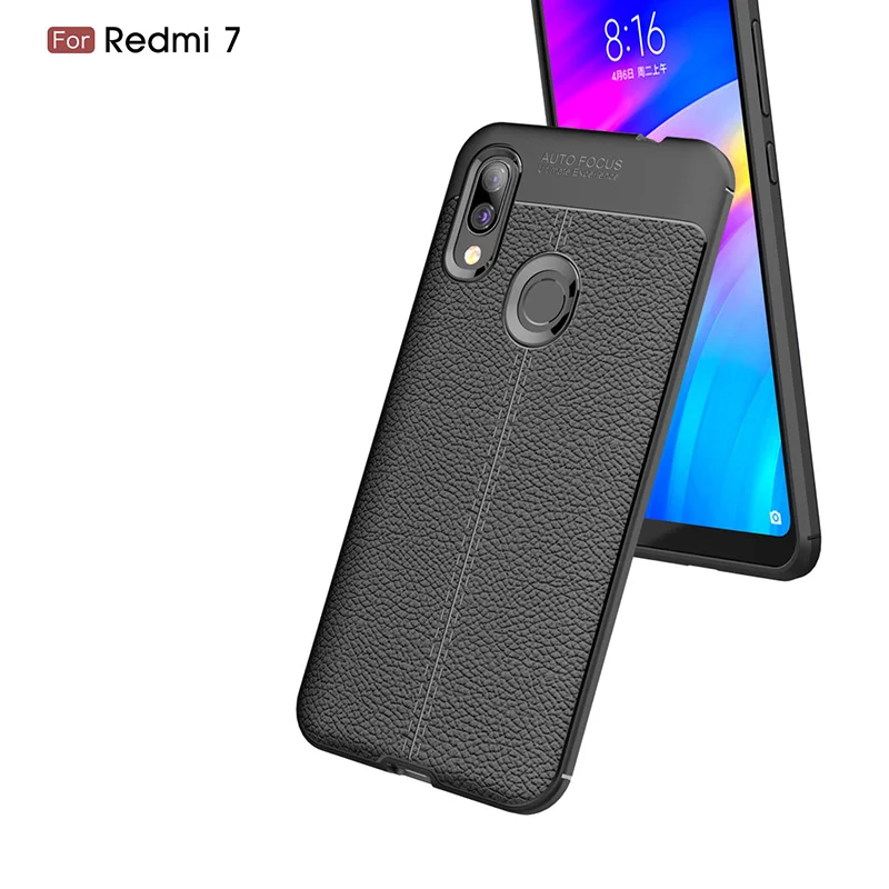 Роскошный Ударопрочный силиконовый чехол для xiomi xiaomi redmi 7 чехлы мягкая задняя