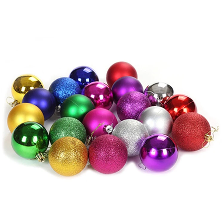 YORIWOO 24pcs/lot 3cm Merry Christmas Tree Balls Decoration Party Hanging Ornament Christmas Baubles Pendant Xmas New Year Gifts