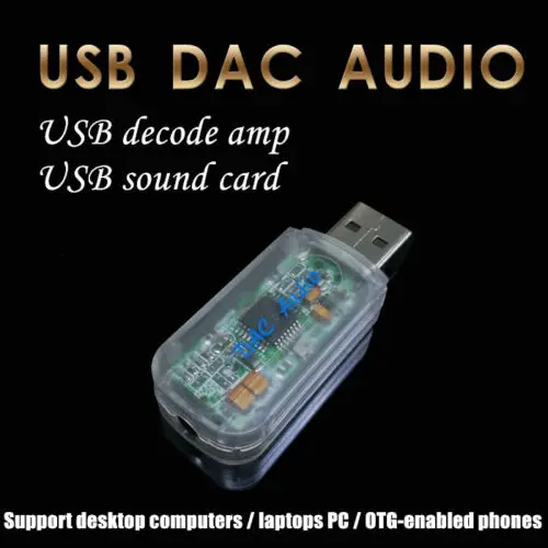 Мини USB DAC HiFi звуковая карта PCM2706 декодер аудио конвертер усилитель для наушников OTG