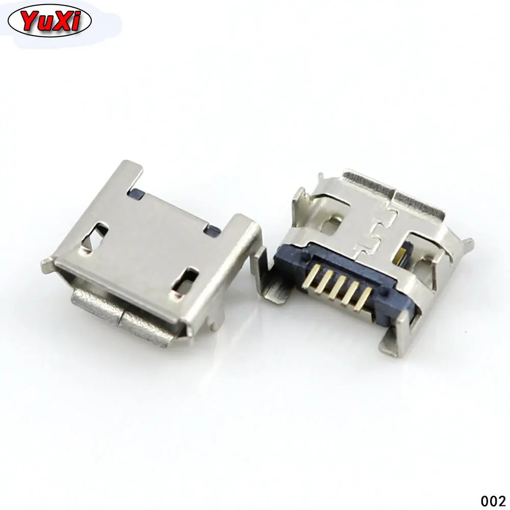 Юйси 10 шт. разъем Micro USB 5pin гнездо usb четыре ноги 5P вставки пластины сиденья зарядки