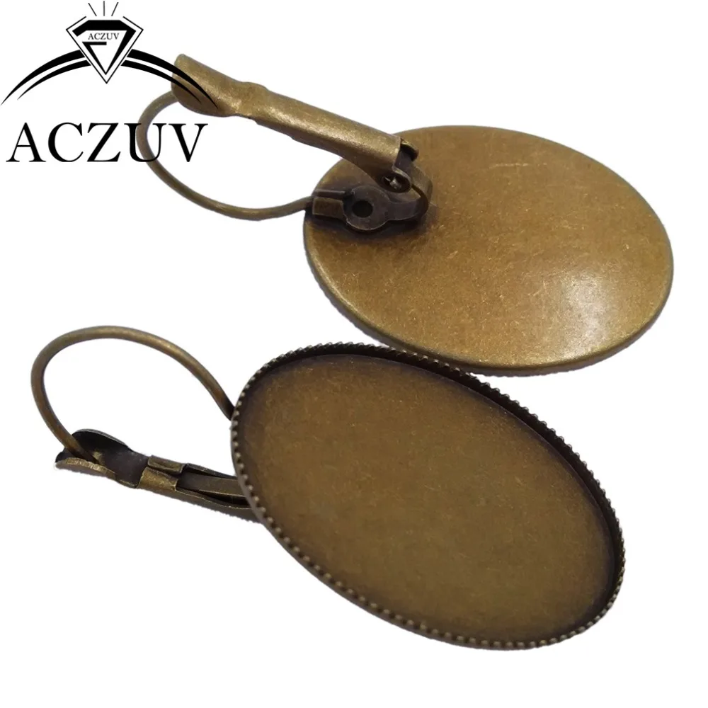 Опт левербэк пустые серьги ободок Овальные Кабошоны для зубов базовые настройки