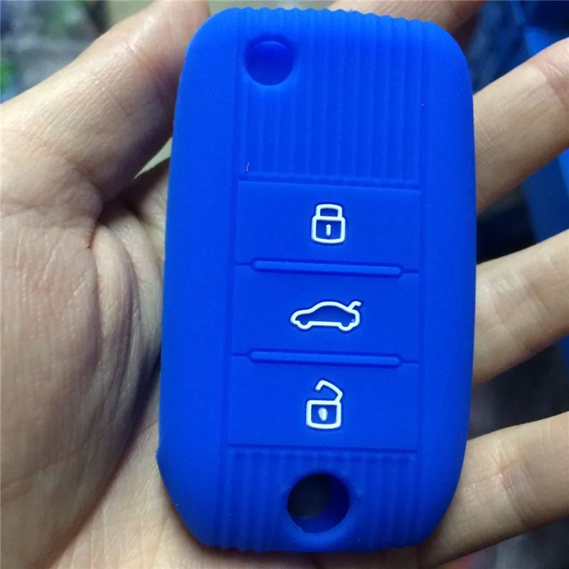 forRoewe blue 4 цвета силиконовый резиновый чехол для ключа автомобиля для Roewe RX5 год для MG ZS 3 чехол для ключей с кнопками крышка - Название цвета: forRoewe blue