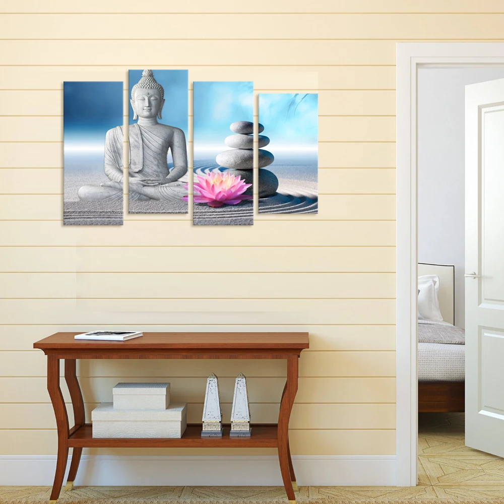 Визуальный художественный Декор будда картина холст художественные принты