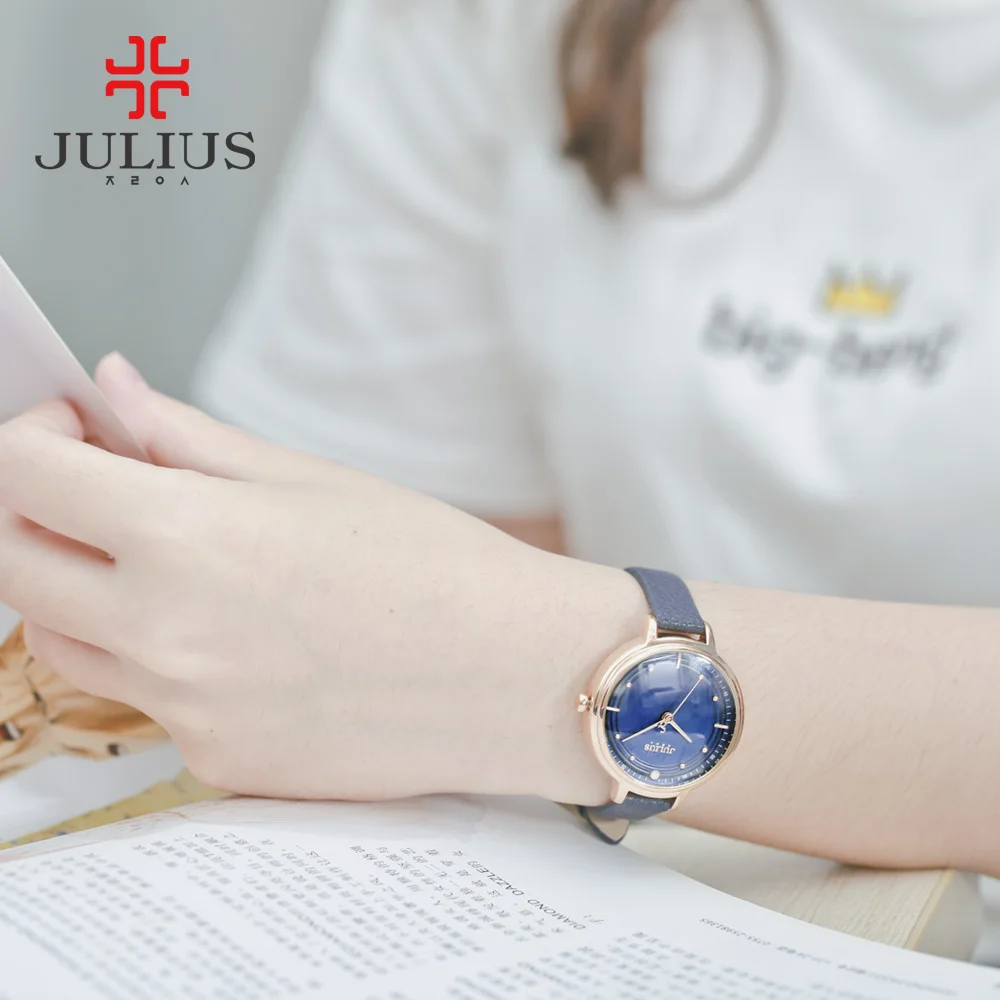 JULIUS JA 905 2019 новые роскошные цвета розового золота женские наручные часы для