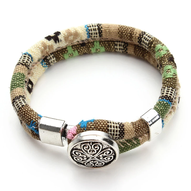 Браслет женский в богемном стиле разноцветный этнический браслет из хлопка с