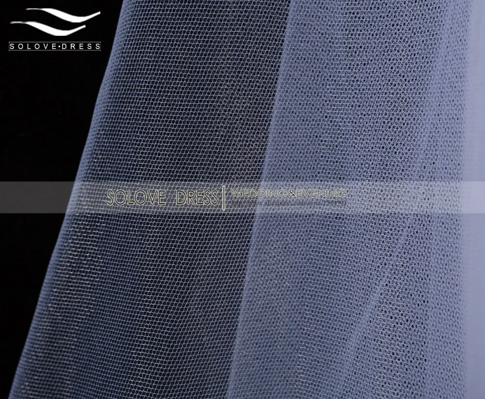 Элегантная двухслойная мягкая фатиновая фата белого/цвета слоновой кости