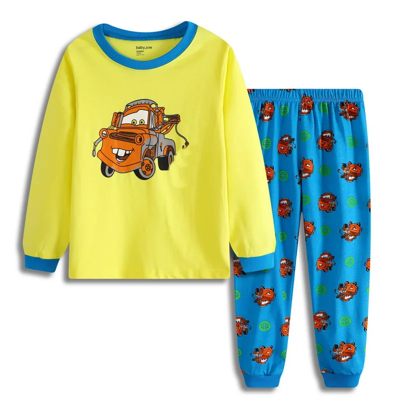 style 19 Пижамные комплекты с героями мультфильмов для детей от 2 до 7 лет хлопковый комплект одежды с длинными рукавами, весенне-зимний детский пижамный комплект, одежда для сна для маленьких девочек и мальчиков, HYL23 - Цвет: style 19