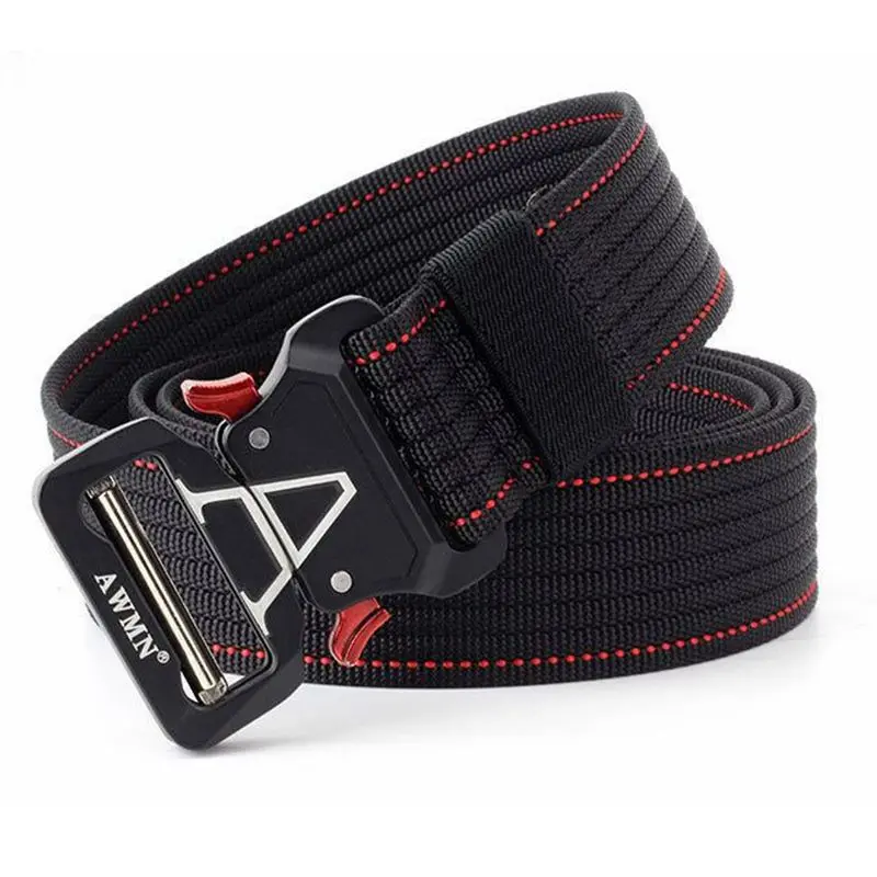 Tactical Belt Unisex Adjustable Heavy Duty Military Waist Belts with Metal Buckle Nylon Hunting Accessories F42 |