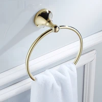 gold color brass ring wall mount towel ring bathroom accessories bath towel holder bathroom hardware zd872