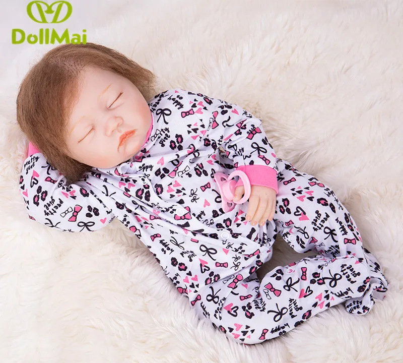 

50 см Bebe Reborn Спящая девочка мальчик куклы 20 дюймов реалистичные мягкие силиконовые Bonecas мальчик кукла ребенок brinquedos новорожденные дети игруш...