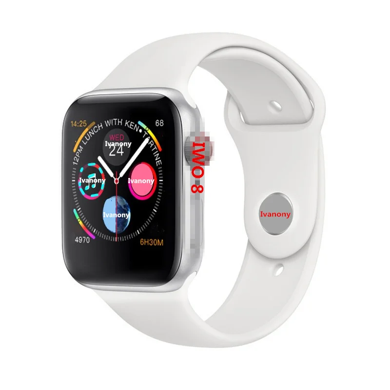 A Bluetooth Смарт-часы IWO 8 Series 4 розовое золото смарт-часы IWO8 relogio для Android samsung телефон для Apple Watch iphone часы - Color: A